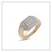 Beautifully Crafted Diamond Mens Ring with Certified Diamonds in 18k Yellow Gold - GR0030R